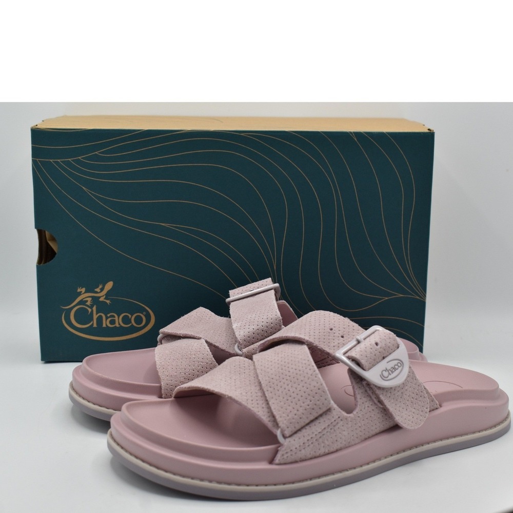Chaco Townes Slide Suede Women 11 Rose Quartz New Perforated Buckle Sandal Shoes